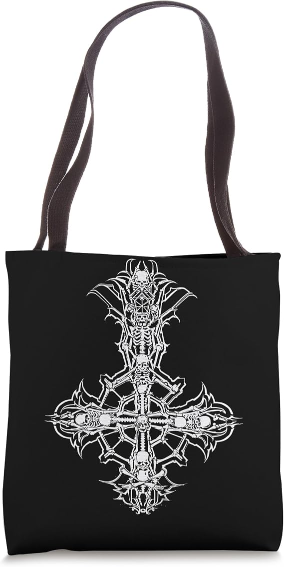 Ghost Skeleta Crucifix Tote Bag