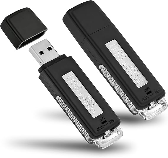 Digital Voice Recorder; Modea Portable Digital USB Disk Audio Voice Recorder with U Flash Memory (16GB)(Black)