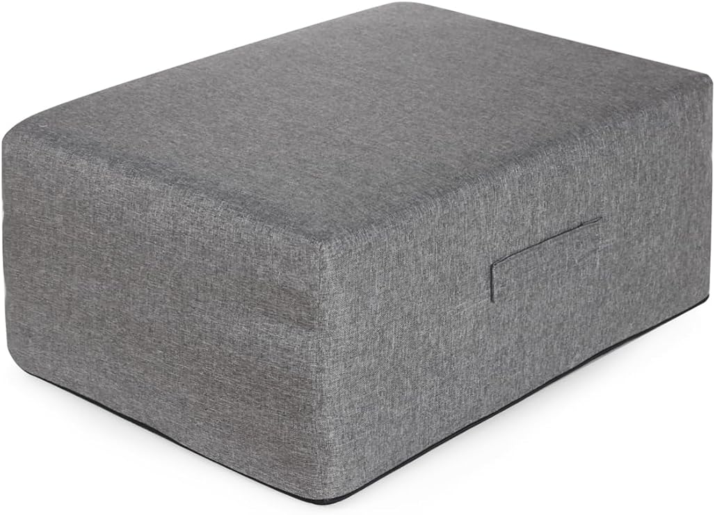 Blue Moon Bed - Tokyo Folding Bed and Puff 2 in 1 - 80x180 - Portable - With Bag - Floor Bed (Grey)