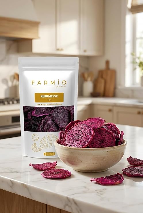 Şekersiz Kurutulmuş Ejder Meyvesi 140gr - Doğal ve Katkısız