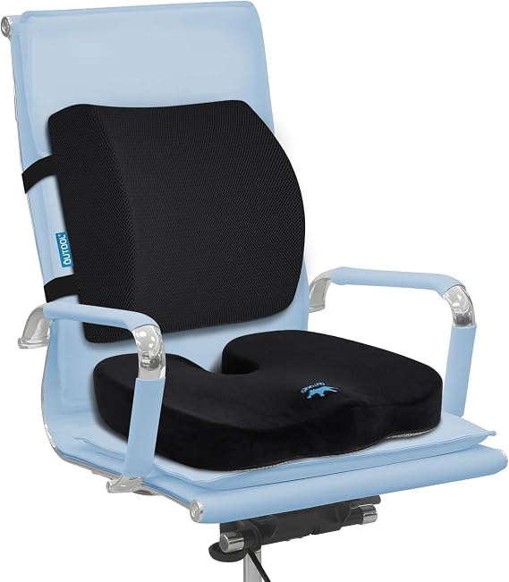 Lumbar Support Pillow and Seat Cushion for Office Chair