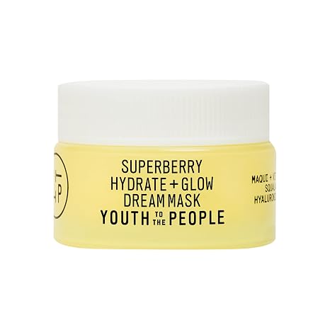 Youth To The People Superberry Dream Mask - Hydrate + Glow Face Moisturizer | Vitamin C Brightening Night Cream - Antioxidant-Rich Hydration, Radiant Glow, For Dry/Dull Skin, Uneven Tone, Non-comedogenic