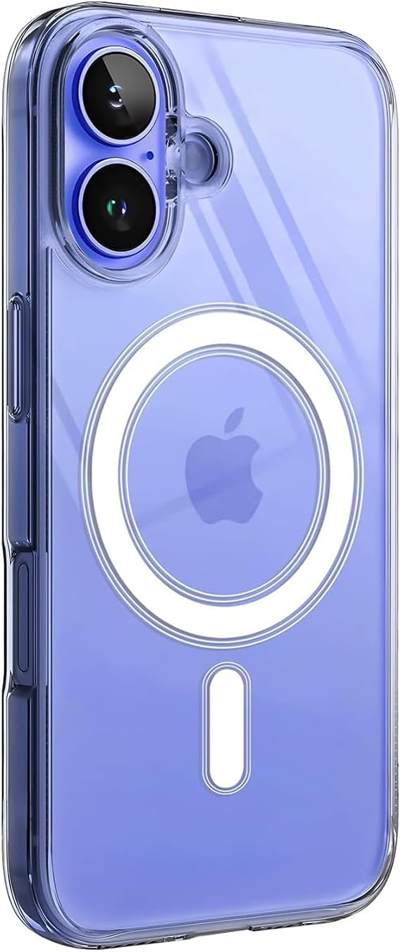 Minesk iPhone 16 için Magsafe ile Uyumlu Şeffaf Kılıf Kristal Berraklığında Materyal Polikarbonat Arka Kısım ve Silikon Kenarlar Wireless Kablosuz Şarj Destekli Kılıf Kapak (16)
