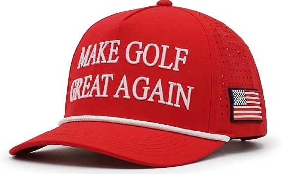 wolph American Golf Hat Funny Golf Snapback Cap Rope Golf Hat Adjustable & Breathable Funny Golf Gift for Men Women