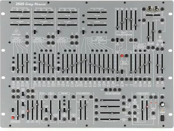 Behringer 2600 GRAY MEANIE Special Edition Semi-Modular Analog Synthesizer with 3 VCOs, Multi-Mode VCF and Spring Reverb in 8U Rack-Mount Format