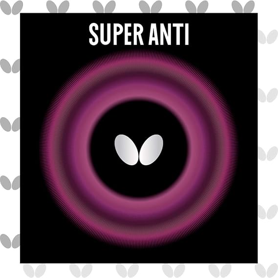 Butterfly Super Anti Table Tennis Rubber - Butterfly Table Tennis Rubber - 1.9 mm - Red or Black - 1 Inverted Table Tennis Rubber Sheet - Professional Table Tennis Rubber