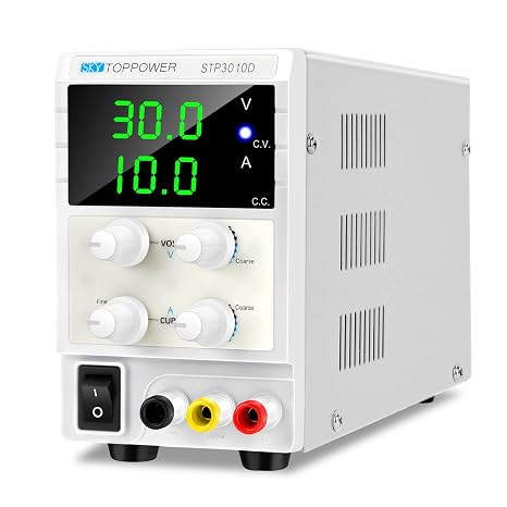 Stabilized Power Supply Variable DC Power Supply 0-30V 0-10A Switching Power Supply Automatic Switching Multiple Protections Low Noise for Repair Laboratory Use Research Test PSU Adjusted Lab Type CC | DC電源修理用 実験室用 研究テスト用 PSU 調整されたラボタイプのCC / CV DC電源 電気制御機器 車両用電子機器用 モーター メッキ用,初心者、プロの電気技師、DIYの電子工作愛好家などに適しています