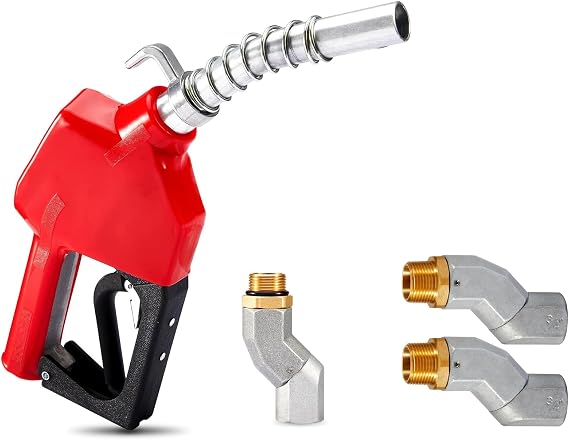 CarBole Automatic Shut-Off Fuel Nozzle*1 and 3/4" NPT Fuel Hose Swivel*3