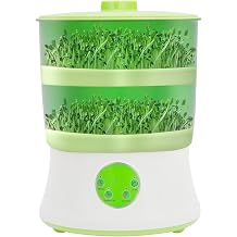 Bean Sprouts Machine,2 Layers Automatic Sprouts Growing kit w/3 Seasonal Modes Also for Soybean,Mung Bean,Red Bean,Radish