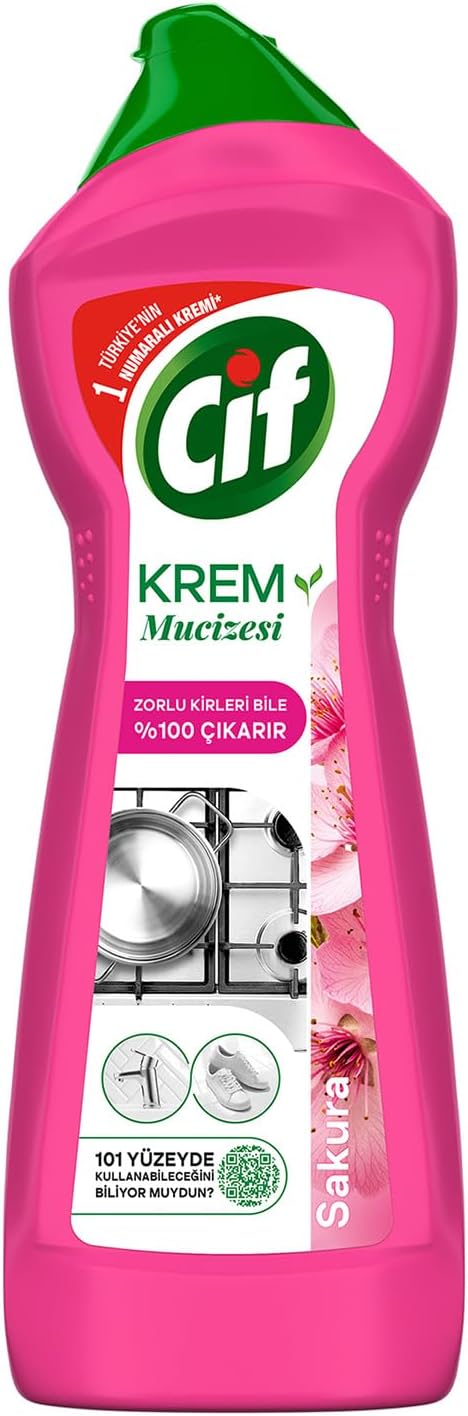 Cif Krem Mucizesi Sakura Parfümlü Yüzey Temizleyici 750 ml