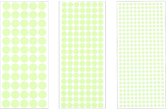 uxcell Glow in the Dark Dot Stickers, Glow Dot Wall Decals, Glowing Dot Decal Decoration for Ceiling and Wall, 522 Dots in 3 Sizes