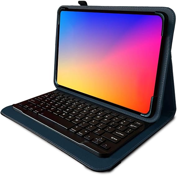 Navitech Blue Rotational Bluetooth Keyboard Case Compatible with ZONKO 10 Inch Tablet