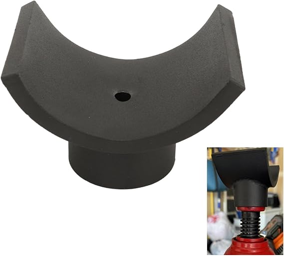 Bottle Jack Adapter, Jack Pad Adapter for 3in Tube, High Strength Hydraulic Iron Lifting Axle Saddle Replacement, Fit 12 Ton Bottle Jack, Black