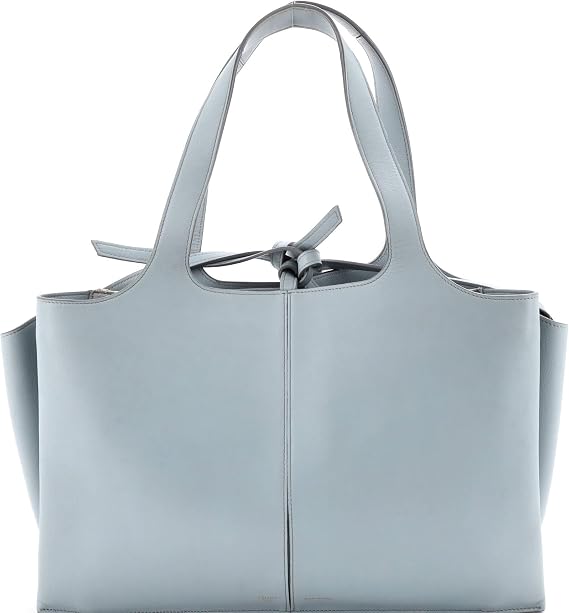 Pre-Loved Tri-Fold Shoulder Bag Smooth Calfskin Medium, Blue