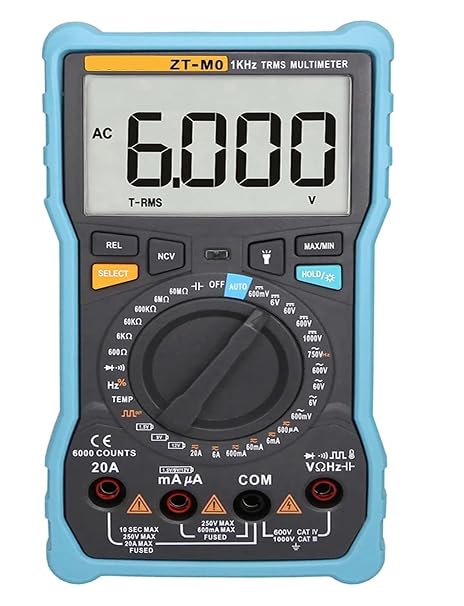 Digital Multimeter True RMS 8000 Analogue Tester 20A Current DC AC Voltage Capacitance VFC ohm Battery Hz(M0)