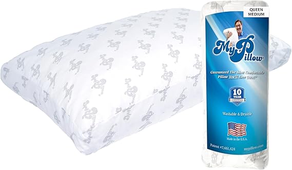 MyPillow Premium Series Bed Pillow, Standard/Queen, White, Medium Fill