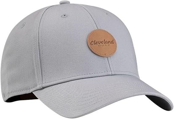 Cleveland Lifestyle Brown Patch Hat (Grey, Adjustable) Golf Cap