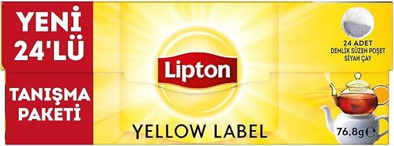 Lipton Yellow Label Demlik Poşet Siyah Çayı, 1x 76.8 Gr