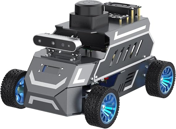 Yahboom Raspberry Pi 5 for AI Robot Car, RVIZ Simulation, ROS2, TOF Lidar, SLAM Building Navigation, Tracking Barrier Ultimate without Pi5
