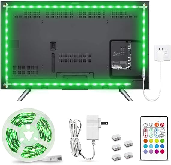 MY BEAUTY LIGHT LED Lights for TV, 19.36ft TV LED Backlight for 85-90in TV, 4096 DIY Colors Options RGB LED Strip Lights Behind TV, Smart Led Ambient Lighting for Bedroom Gaming Room Decor
