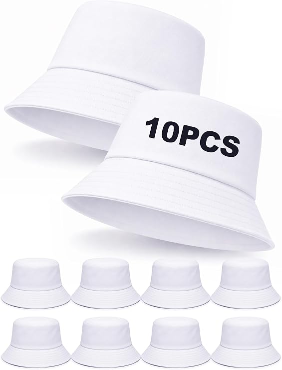 Bucket Hats Bulk for Men Women Solid Color DIY Blank Hat Summer Packable Fishing Hats for Beach Travel