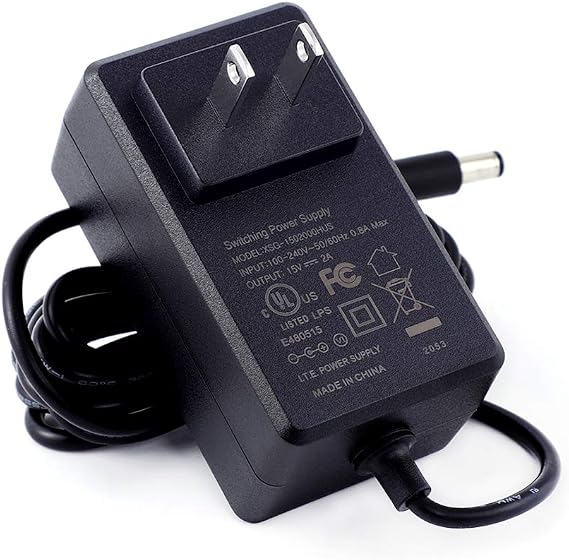 [UL Listed] Maxson 15V 2A Power Supply Charger (Input AC 100V-240V, Output DC 15 Volt 2 Amp 30 Watt) Adapter Switching Transformer Converter DC 5.5mm x 2.1mm / 5.5mm x 2.5mm Universal
