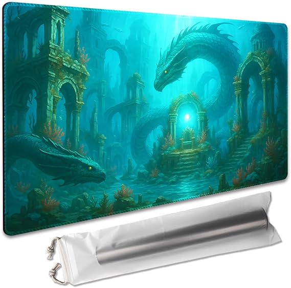 Board Game 14x24in MTG Playmat Compatible for OCG CCG RPG TCG Playmats (Guard the Throne)