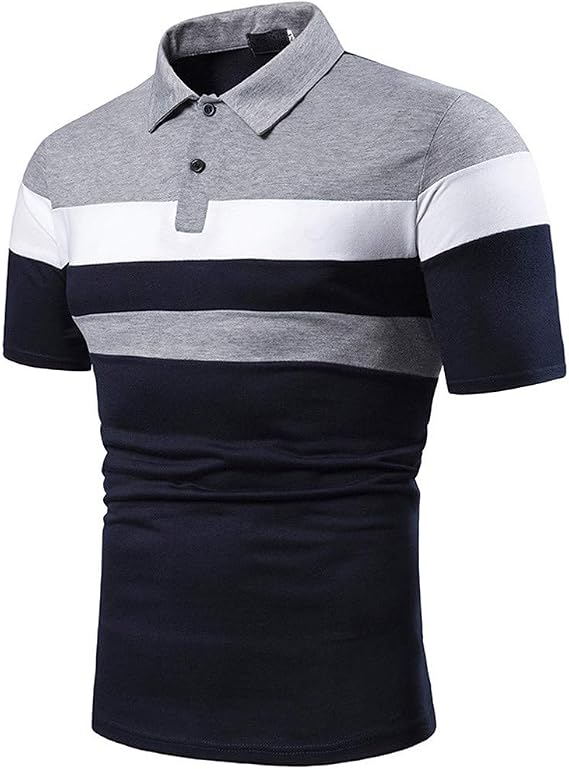 Mens Polo Sleeve Summer Casual Tops Men's T Shirts Golf Items for Men Mens Shirts Blue Mens Shirts Polo Tees Slim