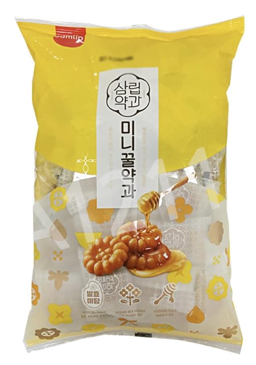 Korean Traditional Sweet Mini Honey Yakgwa Individual Cookies 500g (1 Pack)