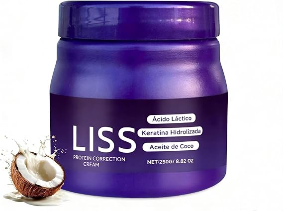 Formaldehyde-Free Hair Straightening Cream with Keratin | Natural Silkiness Hair Treatment (1 Piece)