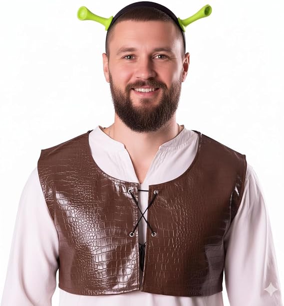 ComfyCamper Mens Renaissance Vest - Adult Leather Halloween Costume