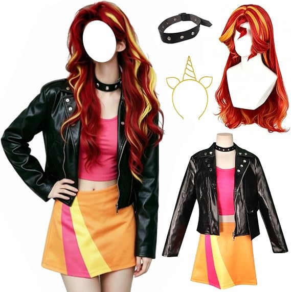 Sunset Shimmer Costume Women Sunset Shimmer Outfit Halloween Uniform