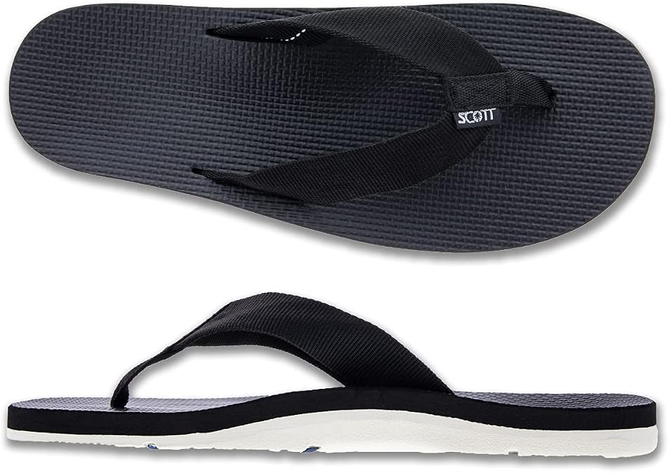 Scott Hawaii Hokulea Men's Fishing & Boating Slipper | Non-Marking Outsole | Non-Slip Deck Traction | Tubular Nylon Comfort Strap | All Day On The Water Sandal