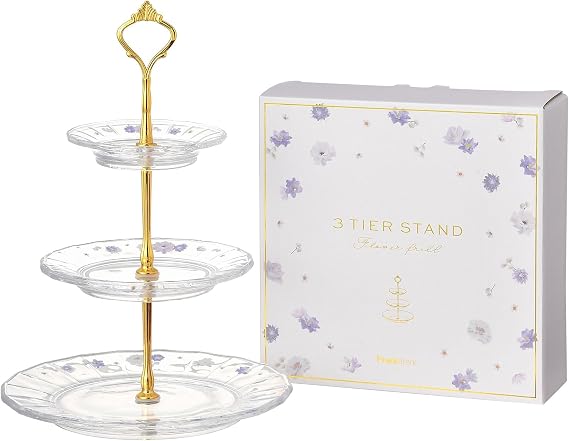 Francfranc Flower Ruffle Glass Stand, Purple