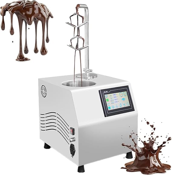 Digital Chocolate Tempering Machine, 5.5L 7L Commercial Chocolate Tempering Machine, Countertop Chocolate Tempering Machine With Automatic Discharging Function Stainless Steel Melter for Fountain 5.5L