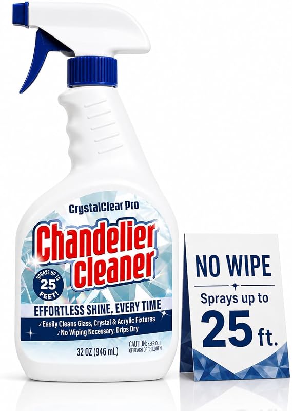Berkland Chandelier Cleaner Spray, 32 oz - Drip-Dry, No-Wipe Formula