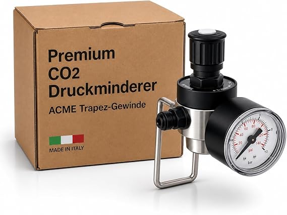 Neues Wasser Group CO2 Pressure Regulator for Use with Standard 425 g CO2 Cylinder Suitable for Quooker Cube System - Water Carbonator Bubble System Buffer Device Carbonator