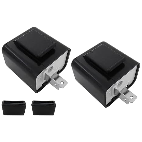 New Universal 12V Turn Signal Flasher Relay for Honda/Kawasaki/K-TM/Suzuki/Yamaha - Compatible with LED & Bulb Lights (2PCS)