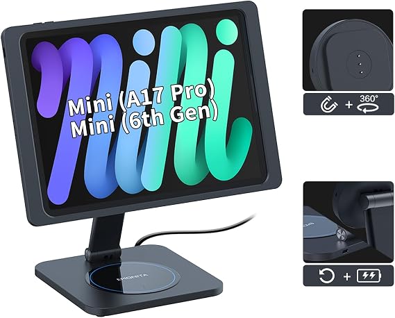 Magnetic Stand with A6 Charging Case, Fits iPad 8.3 in