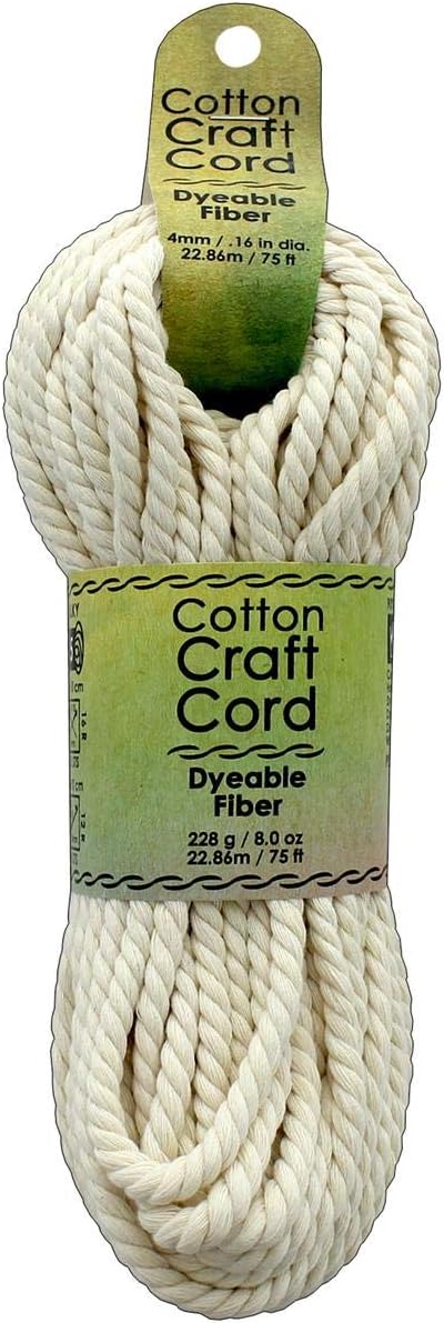 Pepperell Cora's Cotton Craft Cord 4mm x 75' Natural