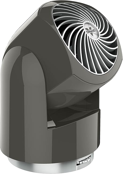Vornado Flippi V10 Oscillating Compact Air Circulator Fan, Quiet Portable Fan for Office or Bedroom, Adjustable Head, 3 Speeds, Graphite Gray