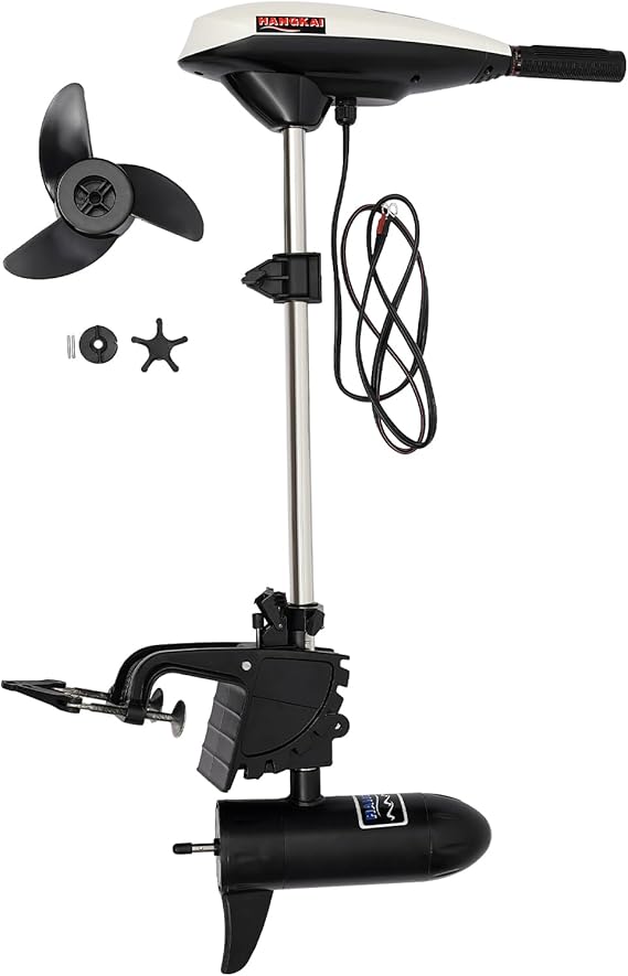 66lbs Electric Outboard Engine Fishing Boat Motor Trolling Motor 12V 6-8KM/H Outboard Engine 660W for Small Watercraft, Such as Fishing Boats, Dinghies, and Inflatable Boats