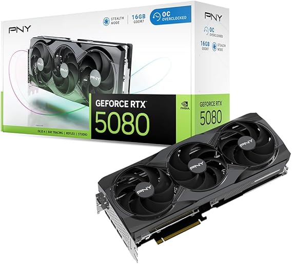 PNY GeForce RTX 5080 16GB Overclocked GDDR7 256Bit (VCG508016TFXPB1-O) Gaming (Oyuncu) Ekran Kartı
