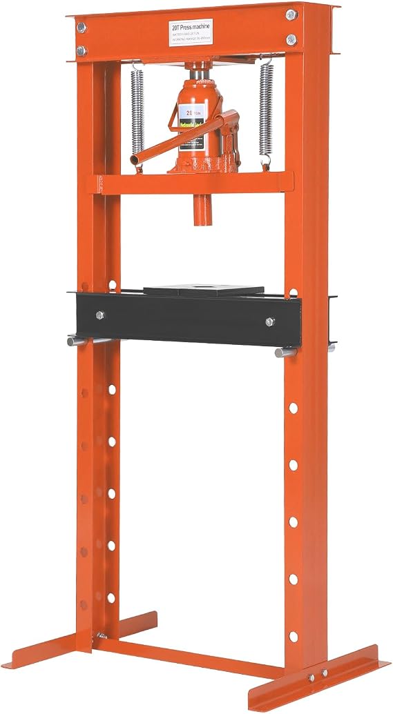 DEXSO 20 Ton H-Frame Hydraulic Shop Press, Orange