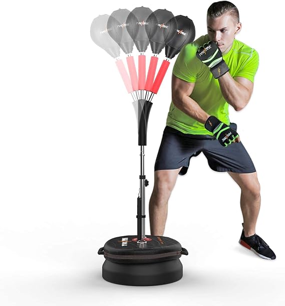MaxxMMA Punching Ball 2.0 Cobra Reflex Bag Speed Height Adjustable Free Standing Punching Bag Boxing MMA Training Home Gym Training Equipment