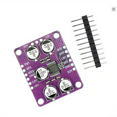 PCM1808 Audio ADC Module, 24-Bit Analog Input Decoder Board with 64x Oversampling Filter, Dual Power Supply, for DIY Hi-Fi Sound Systems(1PCS)