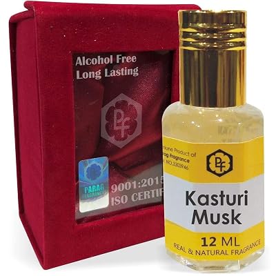 Parag Fragrances Kasturi Musk Attar 12ml With Precious Gift Pack | Long Lasting Attar | Ittar | Perfume | Fragrance Oil | Gift For Man