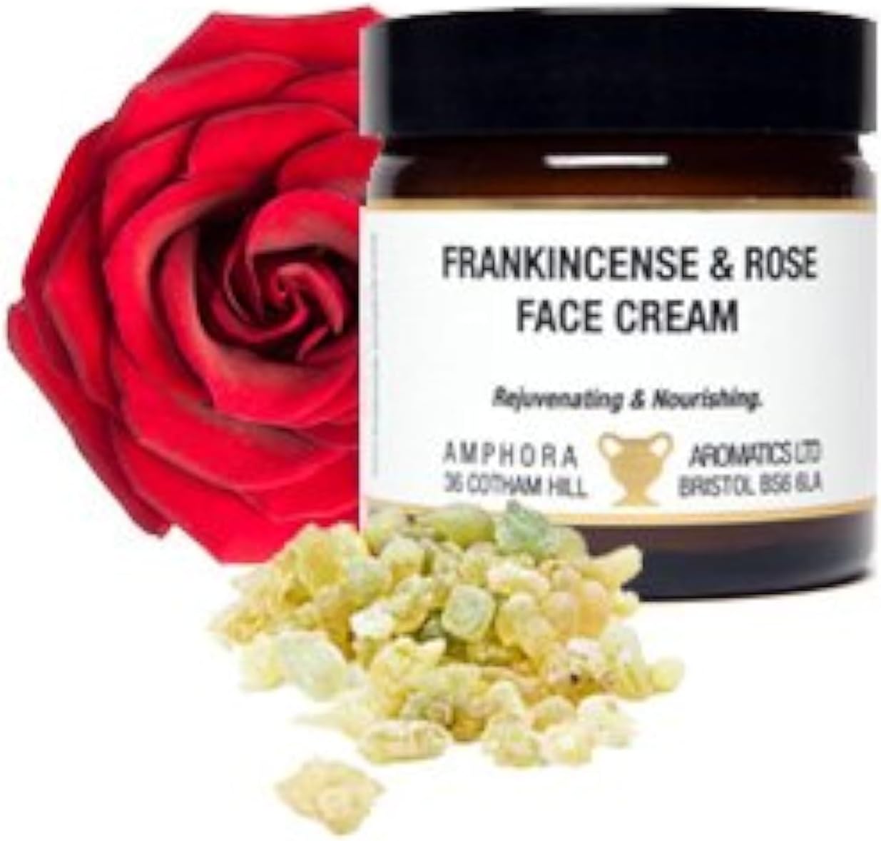 Amphora Aromatics Frankincense and Rose Moisturising Face Cream - Paraben Free 60ml