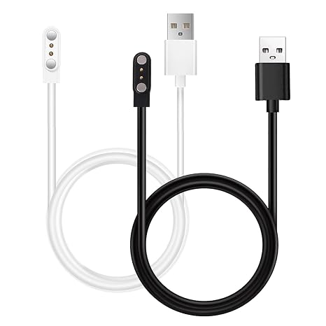 Compatible with Letsfit E26 Smart Watch Charger, [2PIN/2Pack] Strong Magnetic Charger USB Replacement Charging Cable 2FT(Not for Other Models)