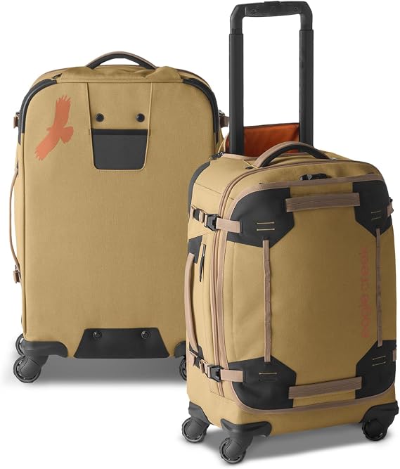 Eagle Creek Gear Warrior XE Carry On Luggage with Wheels - Four Heavy-Duty Spinner Wheels, Impact-Resistant Handle, and Expandable Main Compartment, Sand Dune - Carry-on
